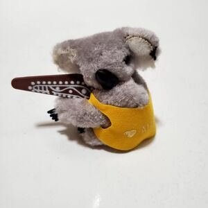 Gray Koala Bear W/Boomerang ● Pencil Hugger ● Plush Topper ● Australia